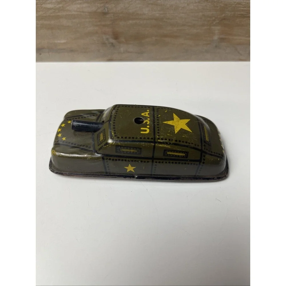 Vintage Toy Lot West Germany Car + Argo U.S. Army Armored Cannon Staff Car 1950